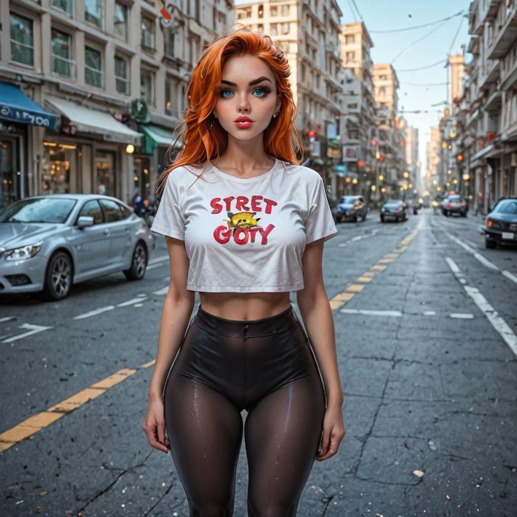 Красотка на улице