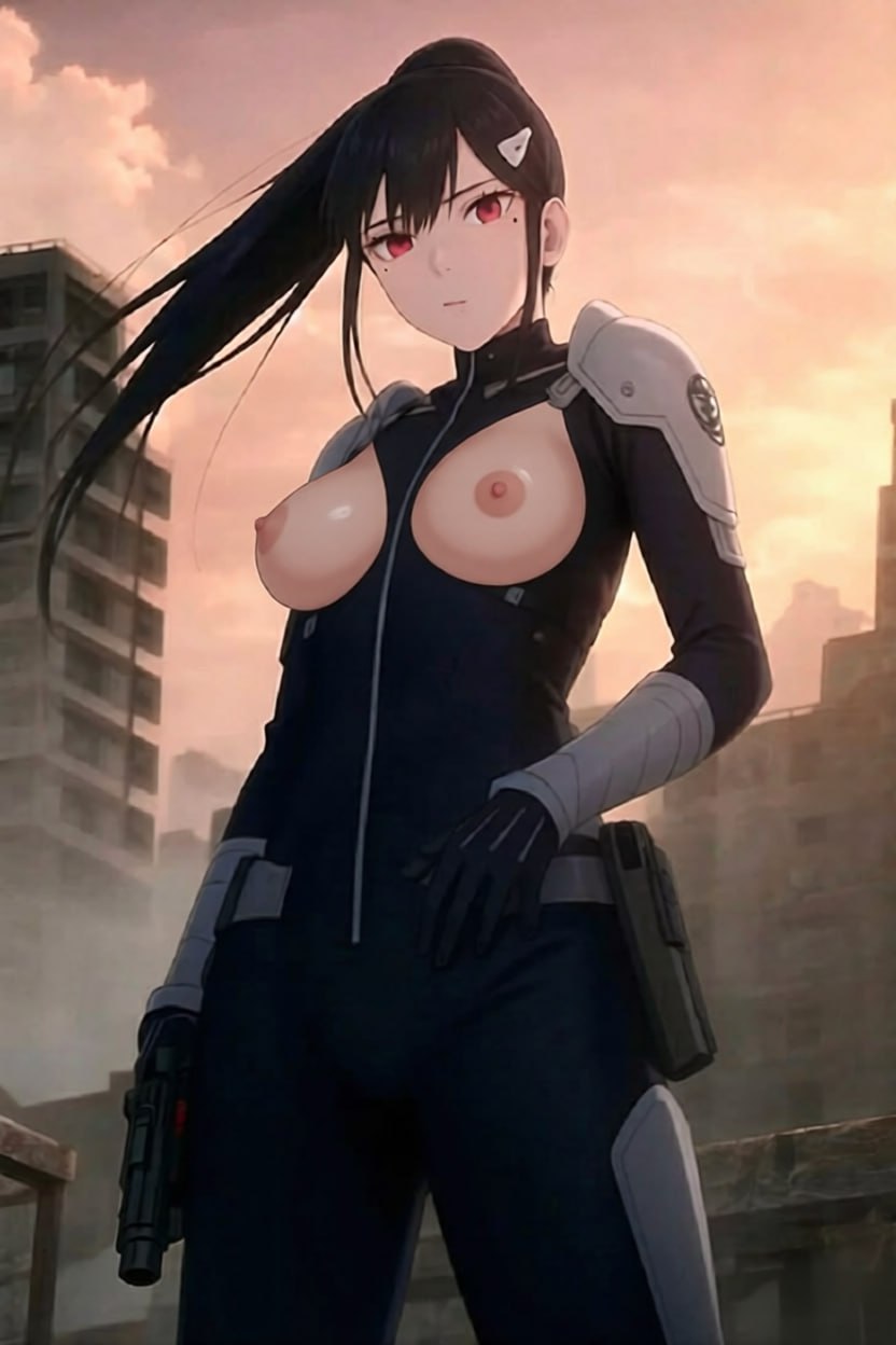 Мина Аширо (Kaiju No. 8) с голой грудью