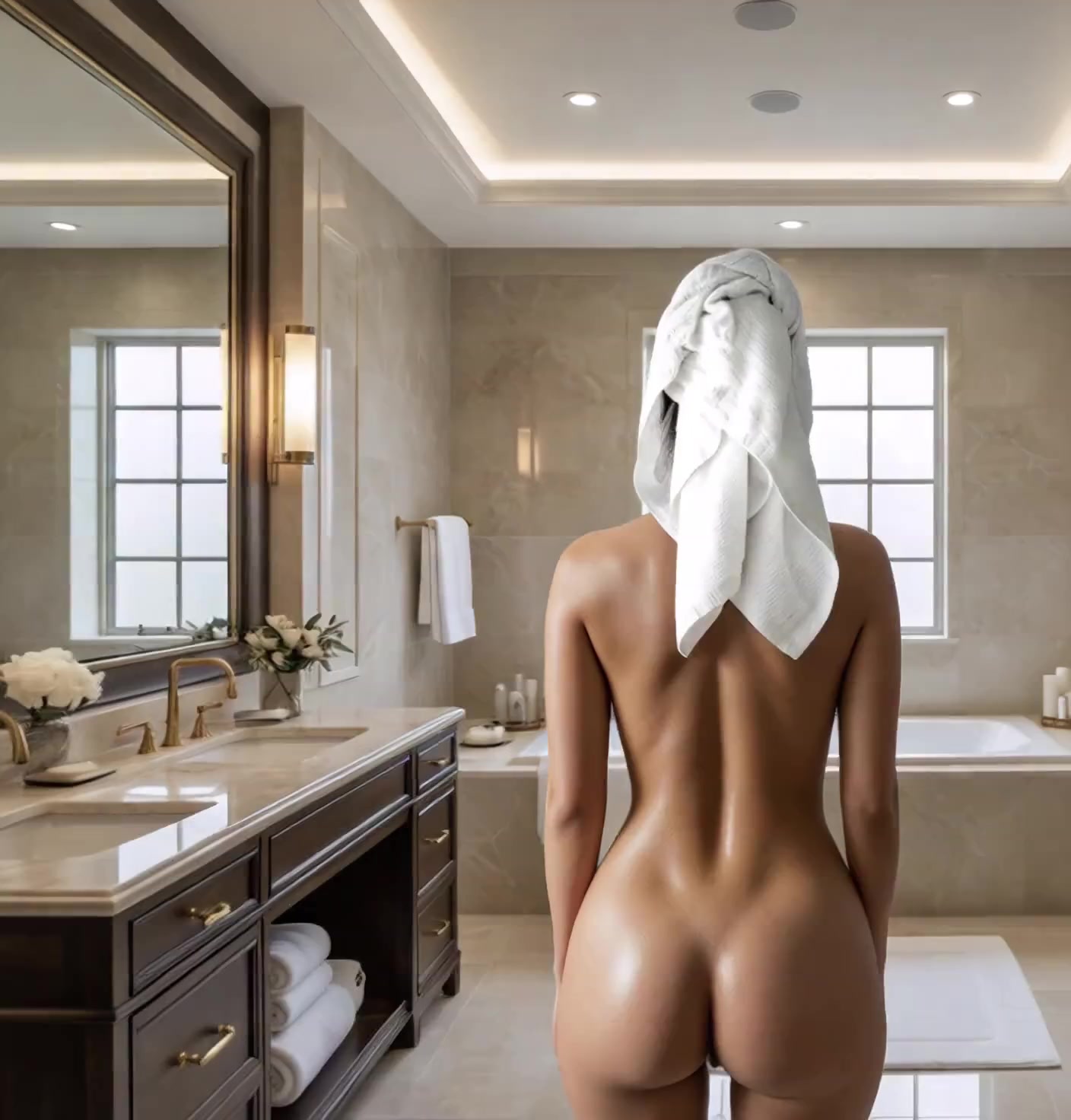 Cinematic 8K video, realistic atmosphere. A beauti...
