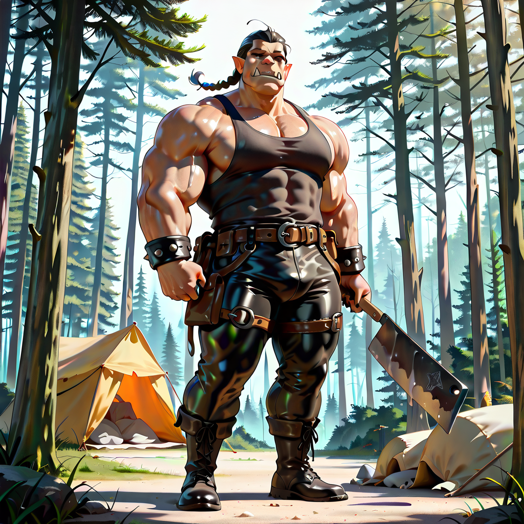 solo, A tall orc is a hemaphrodite with large musc...